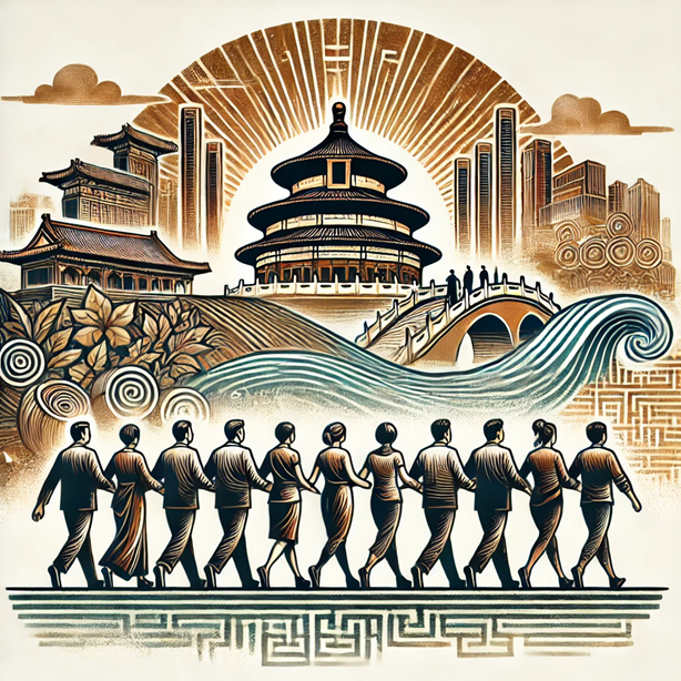 手挽手，铺锦绣2